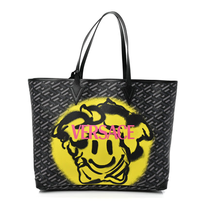 Versace Calfskin Monogram Smile Medusa Tote Multicolor 1 of 7