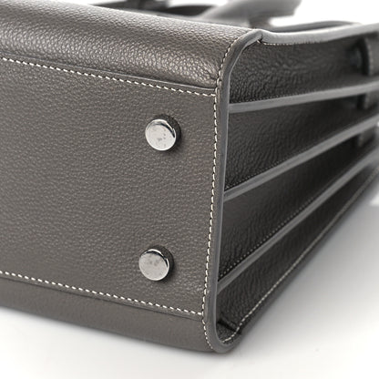 Saint Laurent Grained Calfskin Topstich Baby Sac De Jour Grey 9 of 10