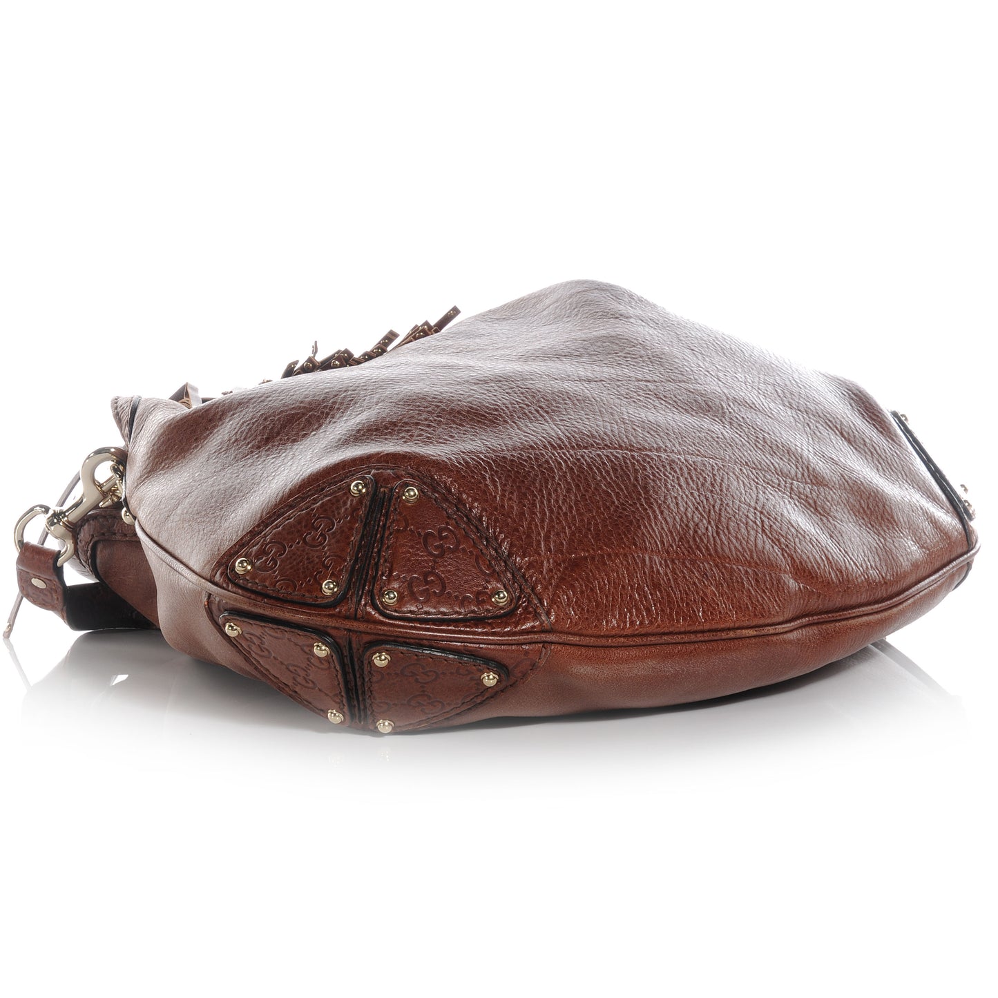 Leather Large Indy Top Handle Hobo Brown