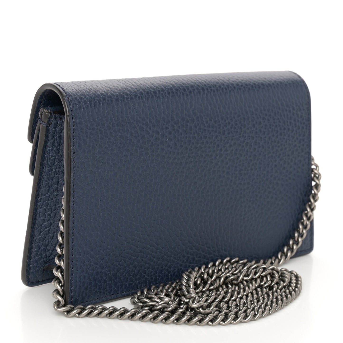 Dollar Calfskin Crystal Super Mini Dionysus Shoulder Bag Blue Agata Black Diamond