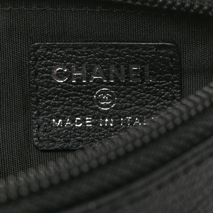Chanel Calfskin Quilted CC Camellia Zip Around Coin Purse Black 6 of 8