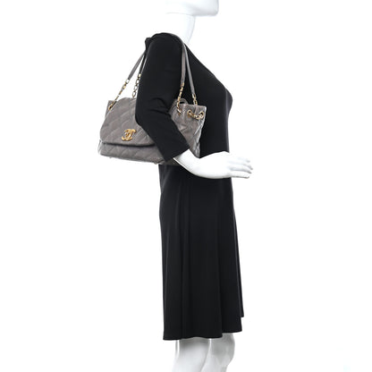 Chanel Calfskin Quilted Retro Chain Flap Grey 2 of 16
