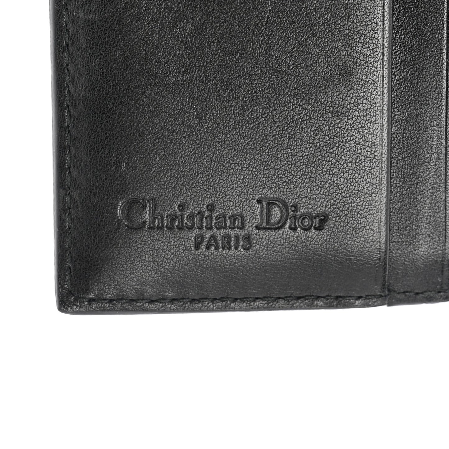 Lambskin Cannage Studded Lady Dior Compact Wallet Black