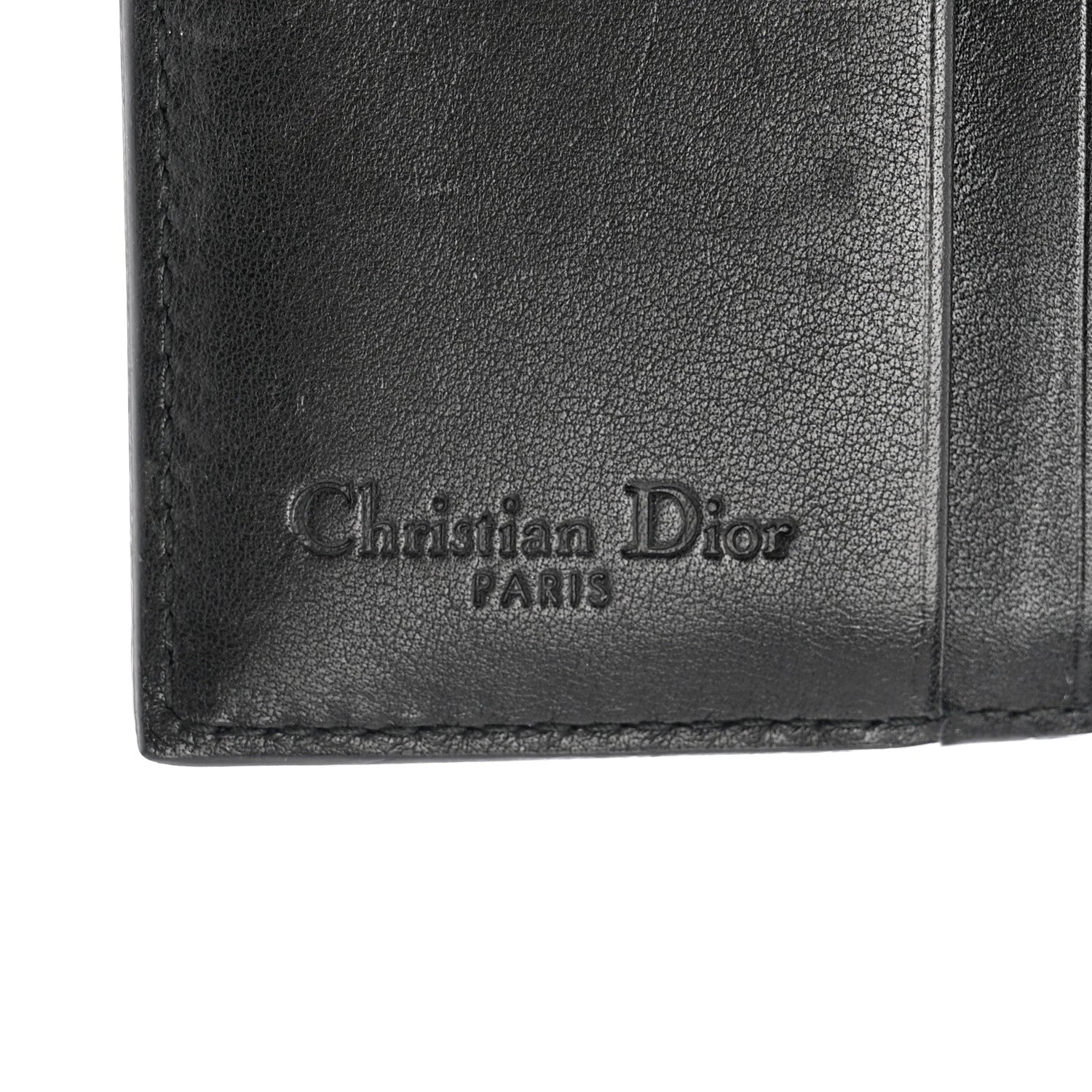 Christian Dior Lambskin Cannage Studded Lady Dior Compact Wallet Black 6 of 8