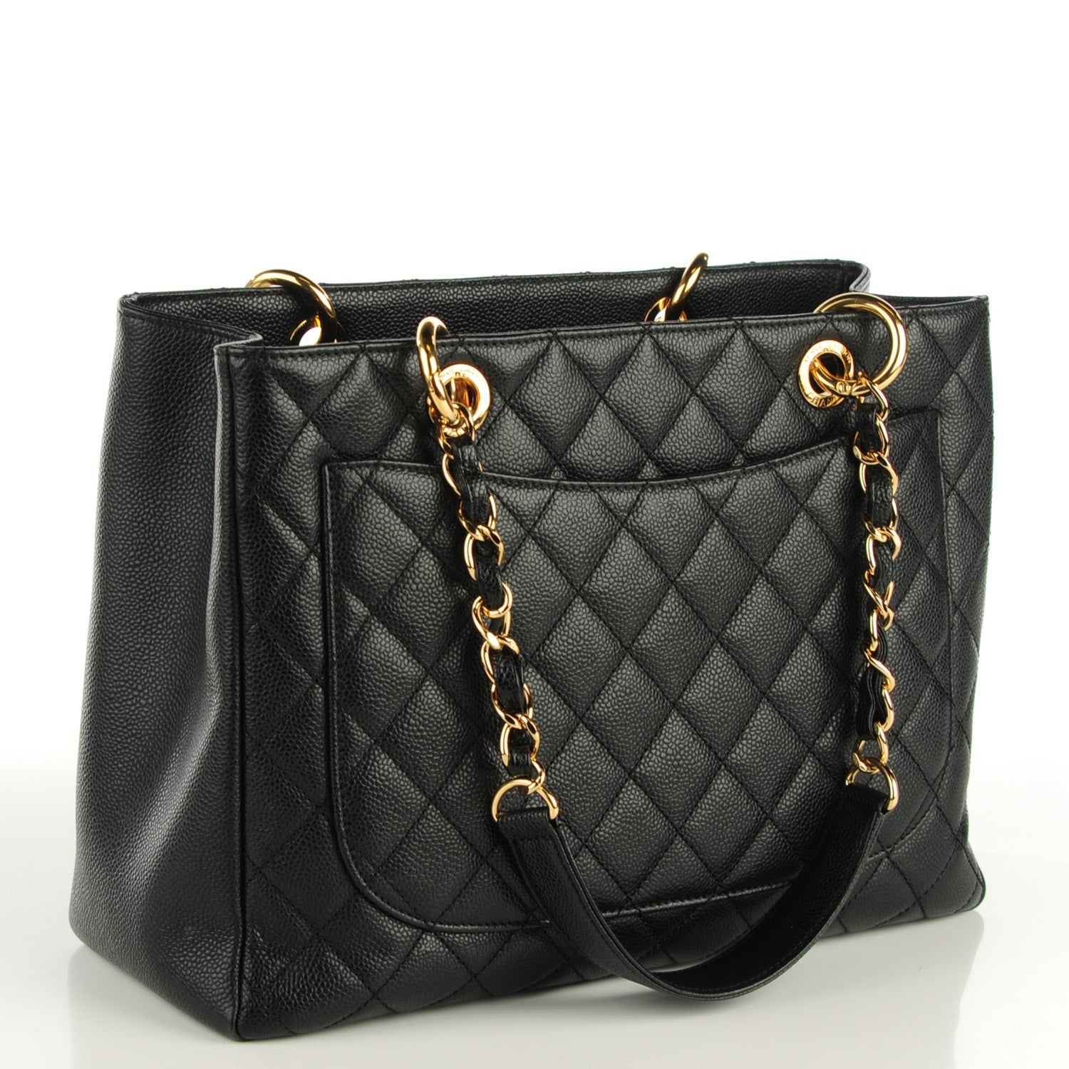 Chanel Caviar Quilted Grand Shopping Tote GST Black 3 of 7