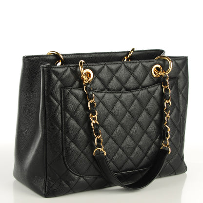 Chanel Caviar Quilted Grand Shopping Tote GST Black 3 of 7