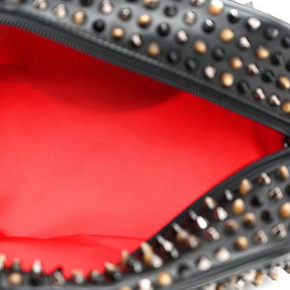 Christian Louboutin Calfskin Spikes Mens Blaster Toiletry Bag Black 5 of 6