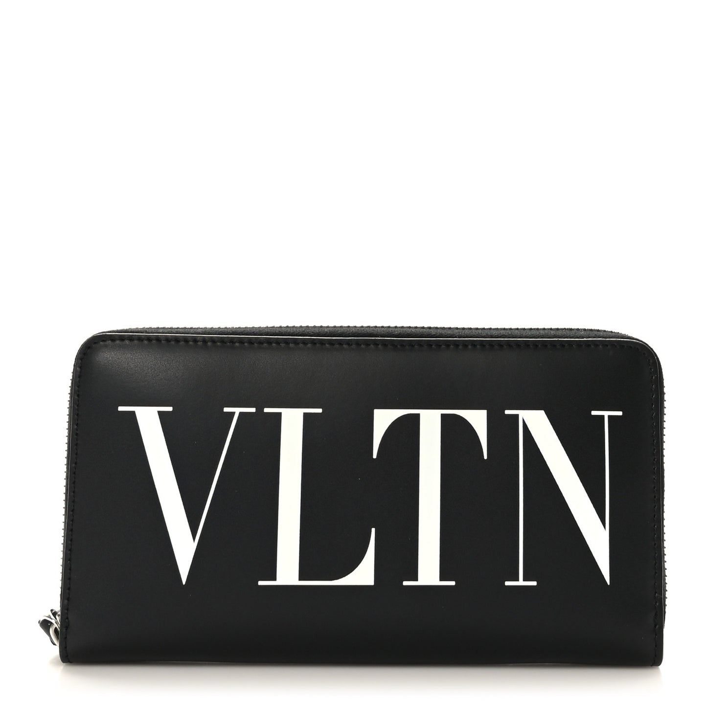 Calfskin VLTN Zip Around Wallet Black