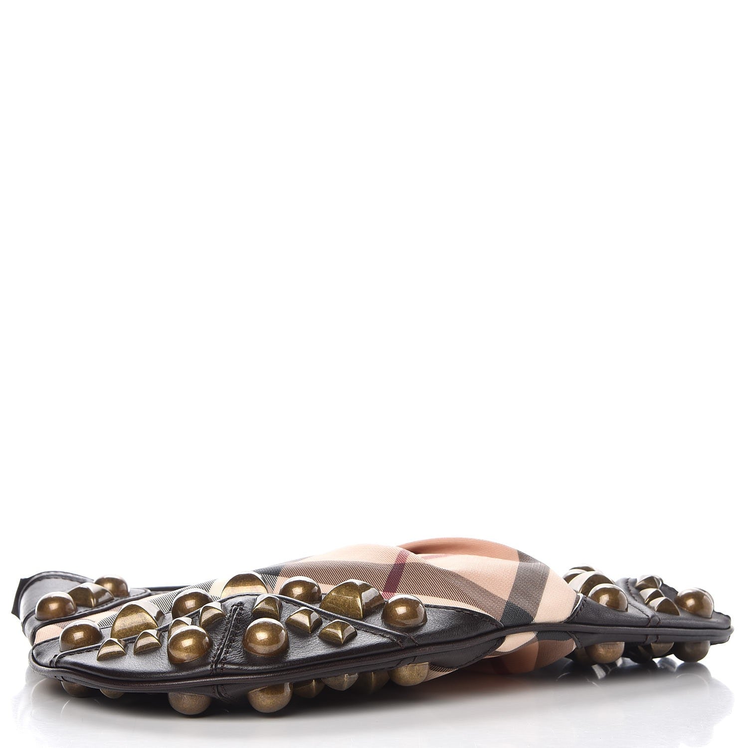 Burberry Nova Check Mega Stud Medium Alverton Hobo Chocolate 4 of 9