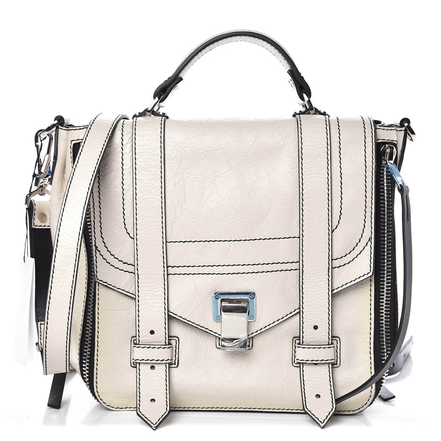 Crackled Lambskin PS1 Plus Zip Backpack Clay