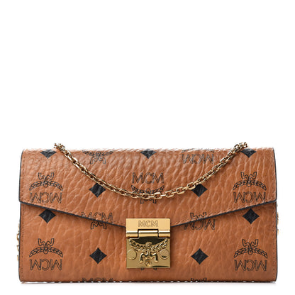 MCM Visetos Large Patricia Wallet On Chain Cognac 1 of 11