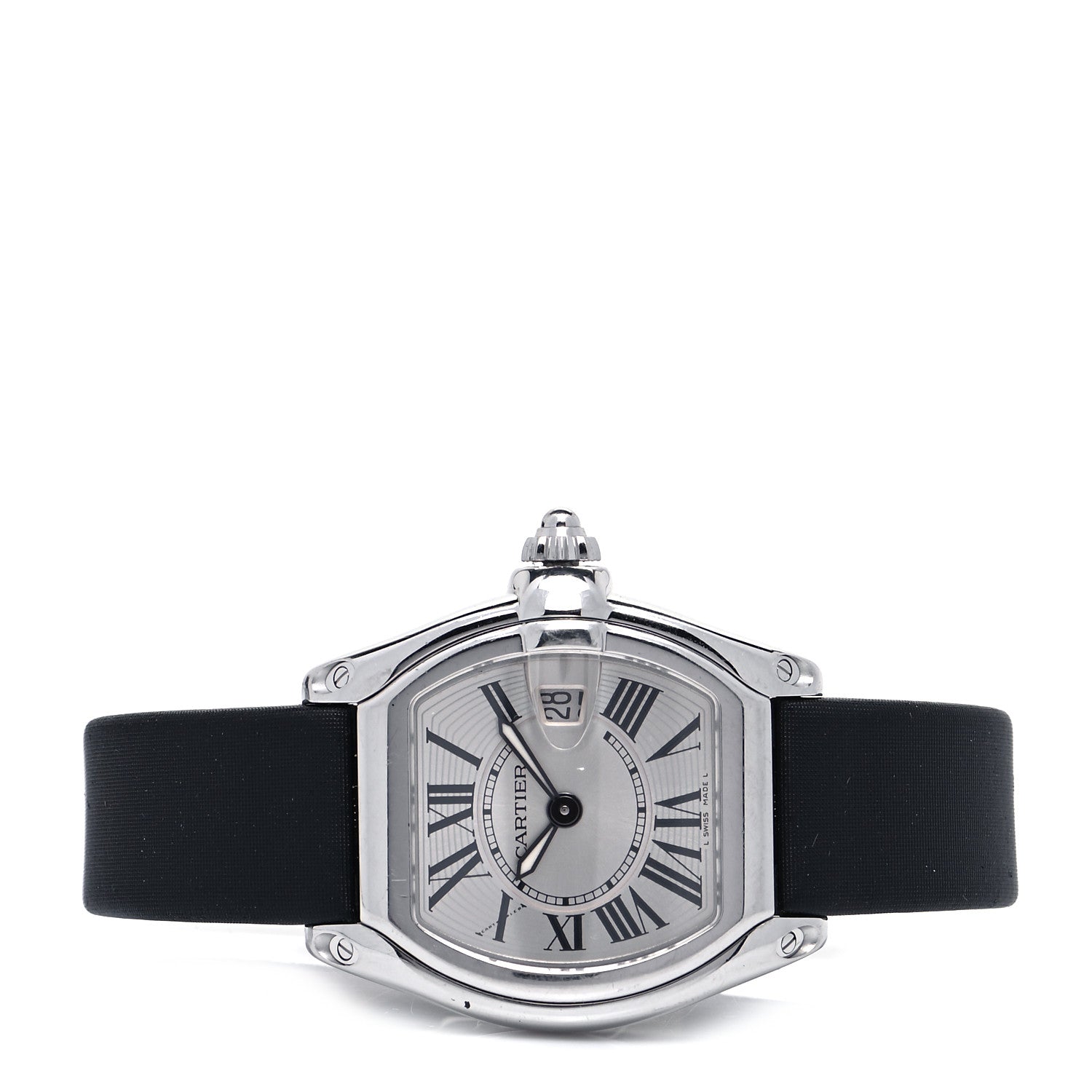 Cartier Stainless Steel Satin 31mm Roadster Quartz Watch White 2 of 5