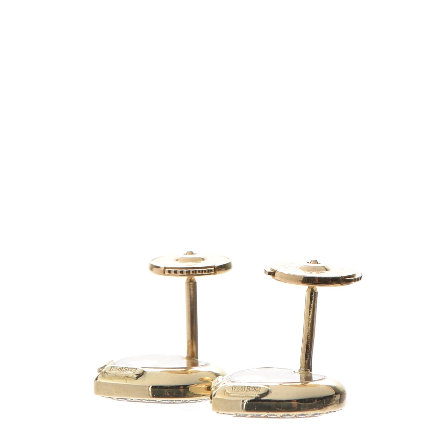 18K Yellow Gold Happy Diamonds Heart Earrings