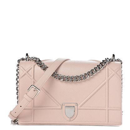 Christian Dior Grained Calfskin Cannage Medium Diorama Flap Bag Rose Poudre 1 of 12