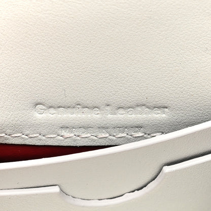 Off-White Calfskin Jitney Logo Flap Wallet On Chain White 6 of 10