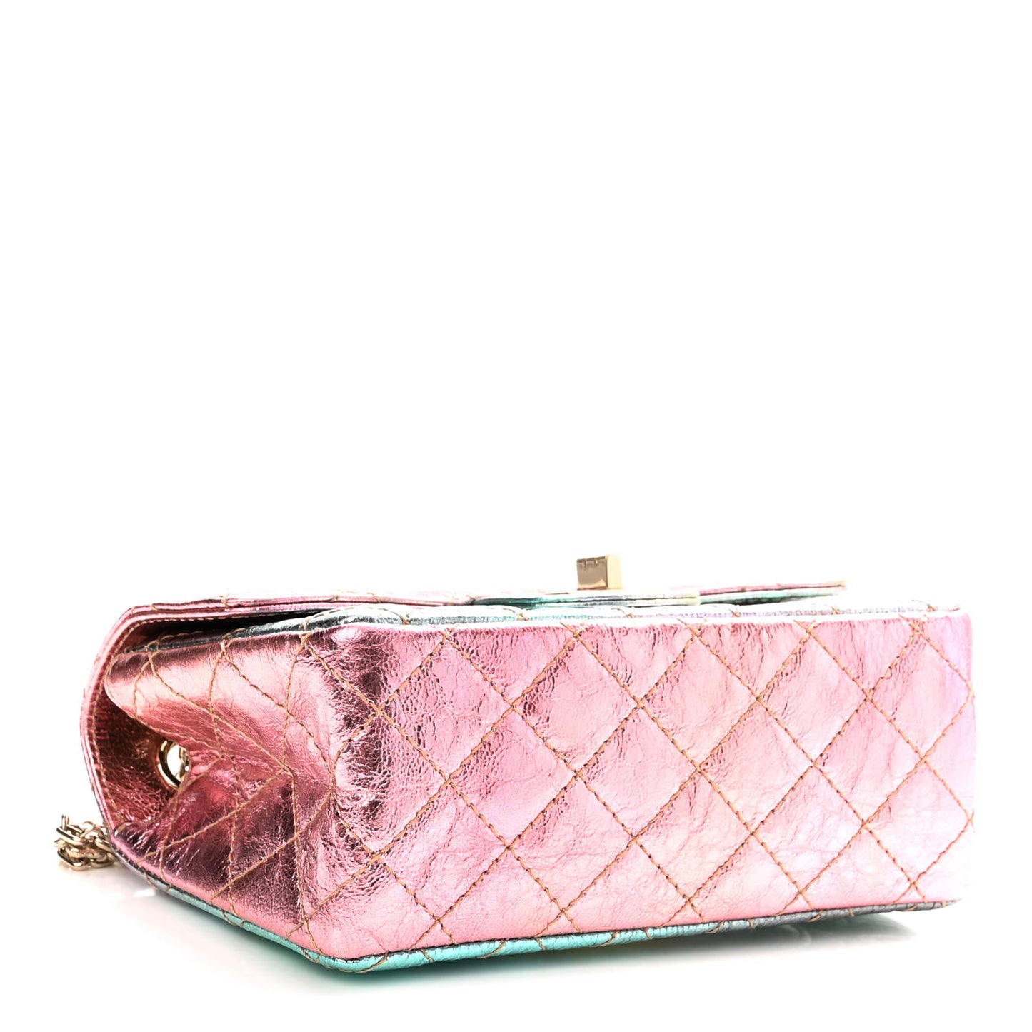 Metallic Goatskin Quilted Mini 2.55 Reissue Flap Multicolor