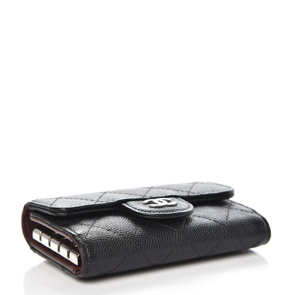 Chanel Caviar Quilted Classic 4 Key Holder Wallet Black 4 of 10
