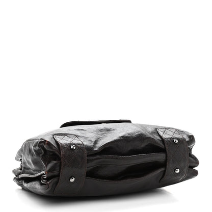 Chanel Glazed Caviar Pocket In The City Tote Dark Brown 3 of 10