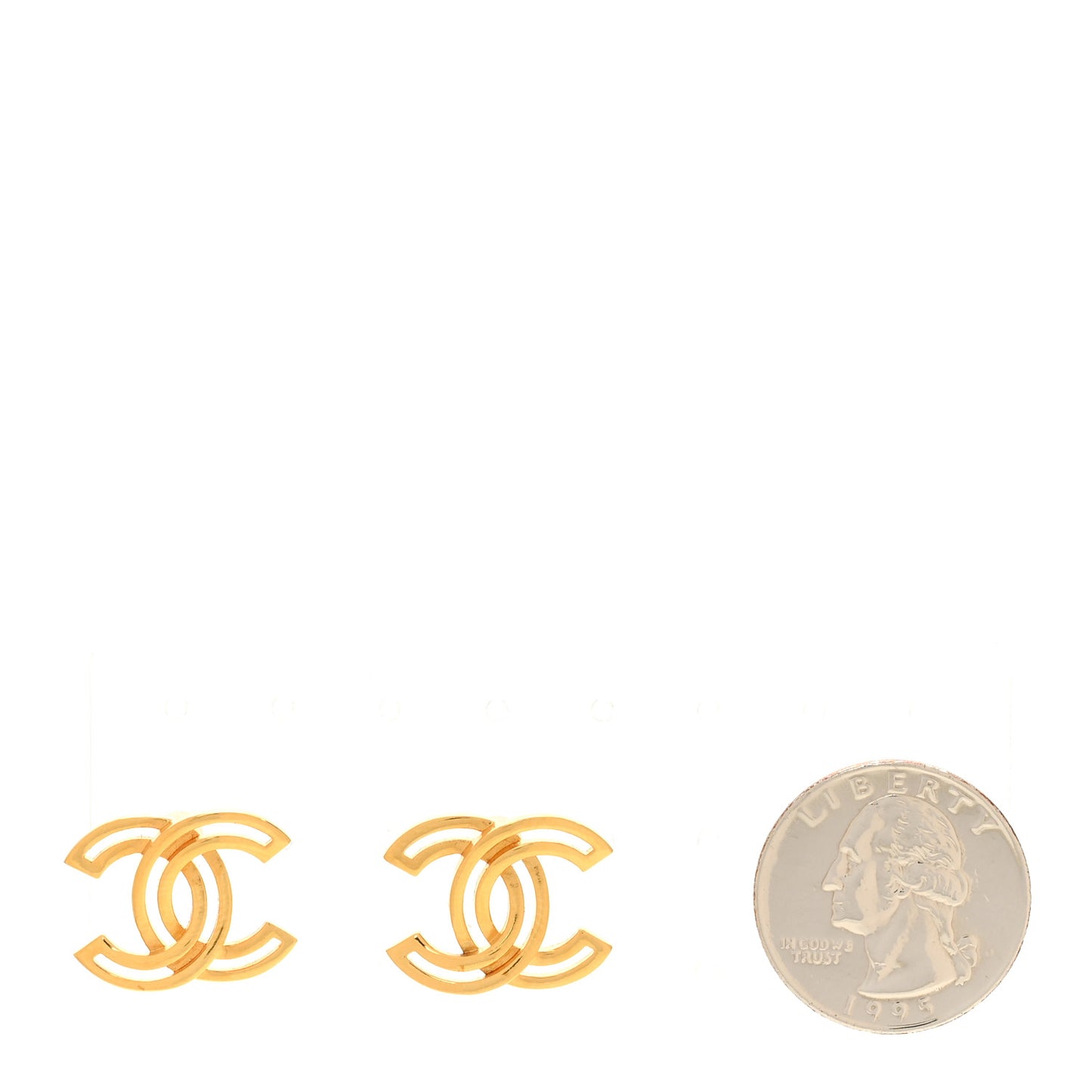 Metal Obazine CC Earrings Gold
