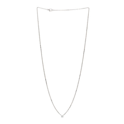 Cartier 18K White Gold Diamond .23ct 1895 Solitaire Pendant Necklace 3 of 4