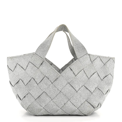 Bottega Veneta Webbing Maxi Intrecciato Mini Cassette Tote Silver 1 of 13