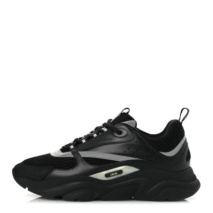 Christian Dior Technical Mesh Calfskin Mens B22 Sneakers 46 Black 1 of 14