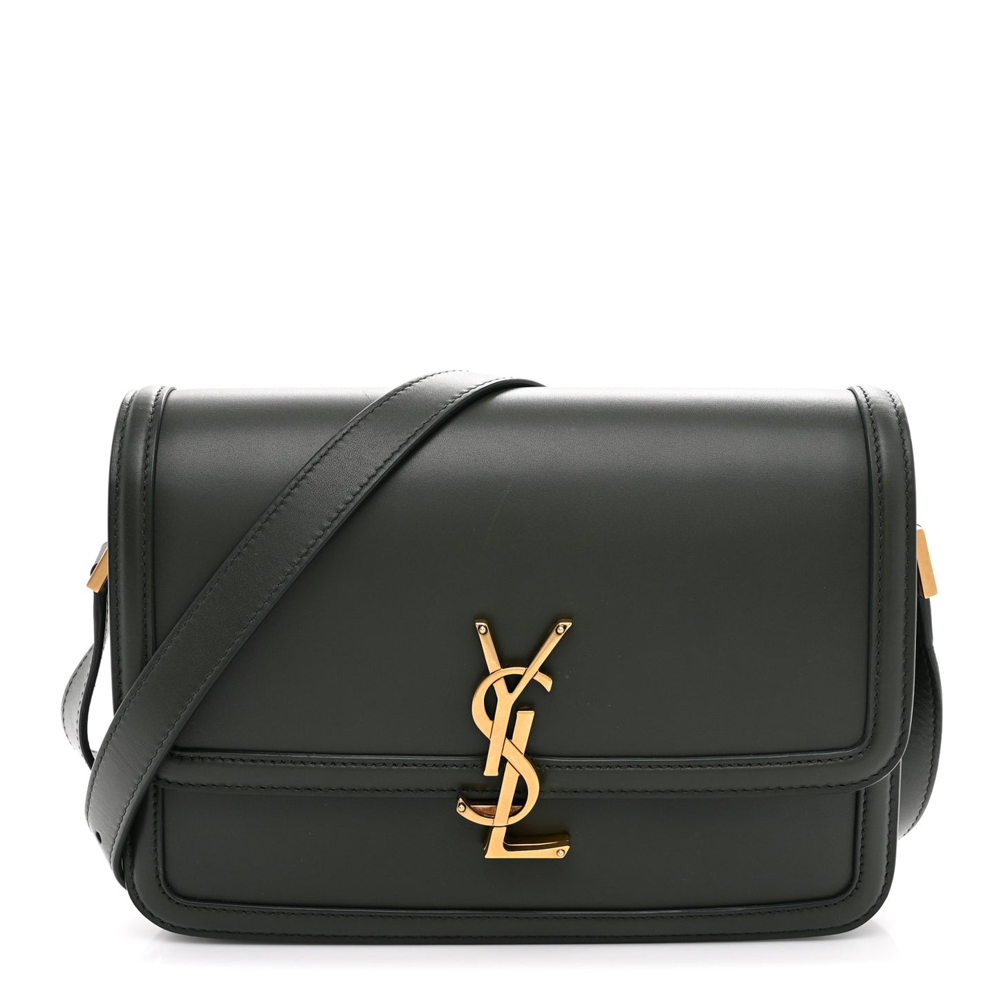 Box Calfskin Monogram Medium Solferino Satchel Vert Fonce
