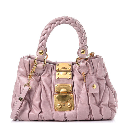 Miu Miu Nappa Matelasse Top Handle Satchel Mughetto 1 of 12