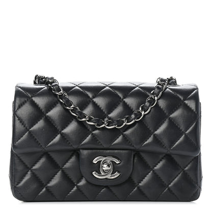 Chanel Lambskin Quilted Mini Rectangular Flap Black 1 of 6