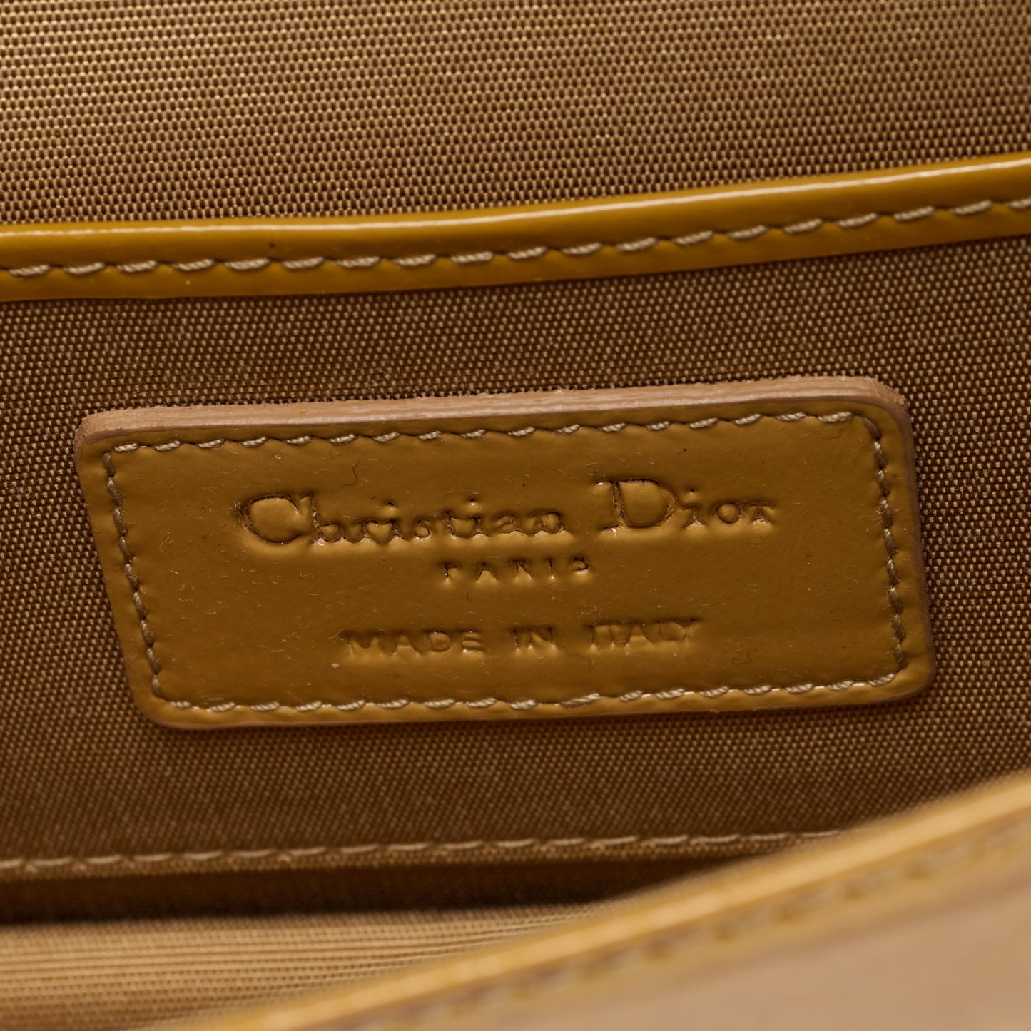 Patent Cannage Lady Dior Convertible Clutch Beige