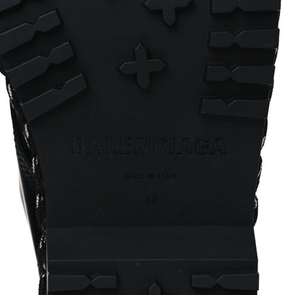 Balenciaga Calfskin Woven Detail Mens Combat Boots 44 Black 11 of 16