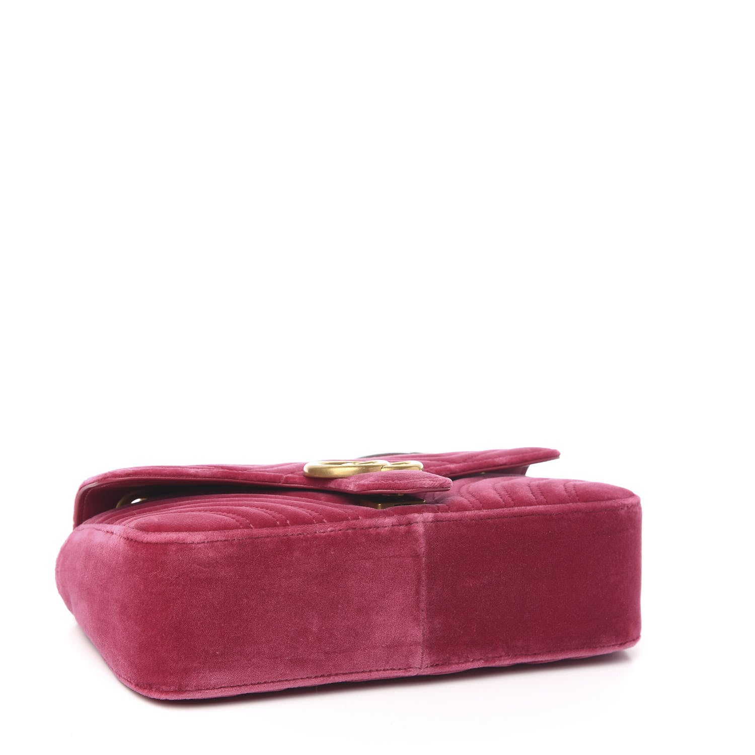Gucci Velvet Matelasse Small GG Marmont Shoulder Bag Light Raspberry Rose 4 of 10