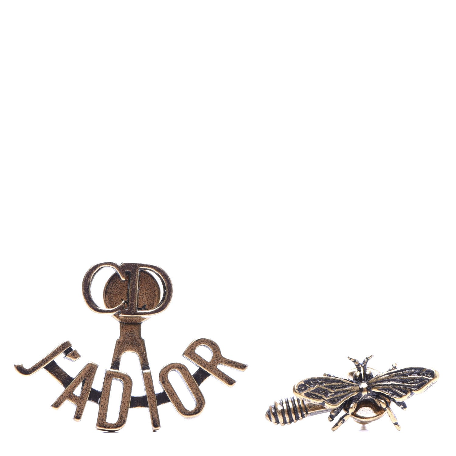 Christian Dior Metal J'Adior Earrings Aged Gold 1 of 4