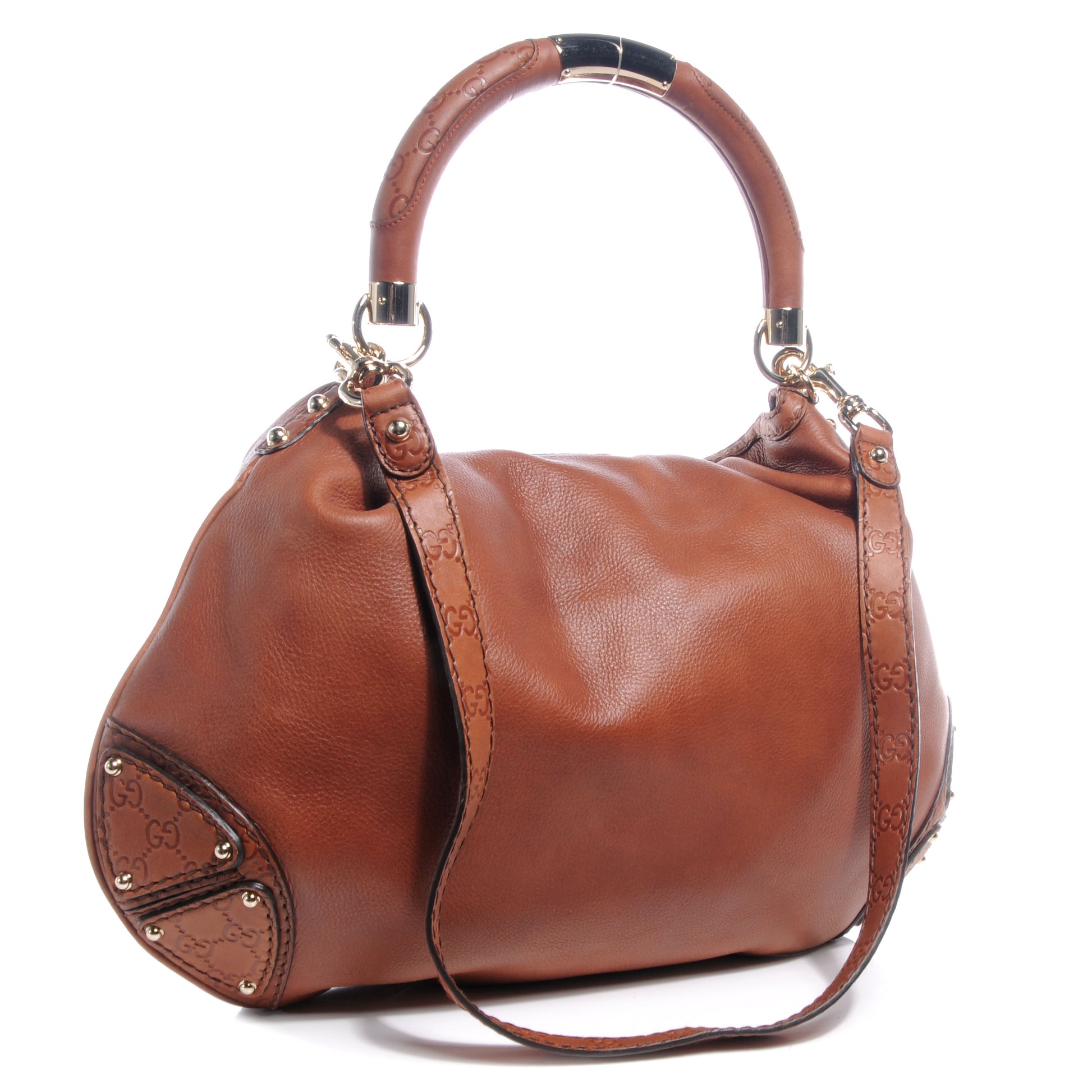 Gucci Leather Guccissima Large Indy Hobo Brown 3 of 9