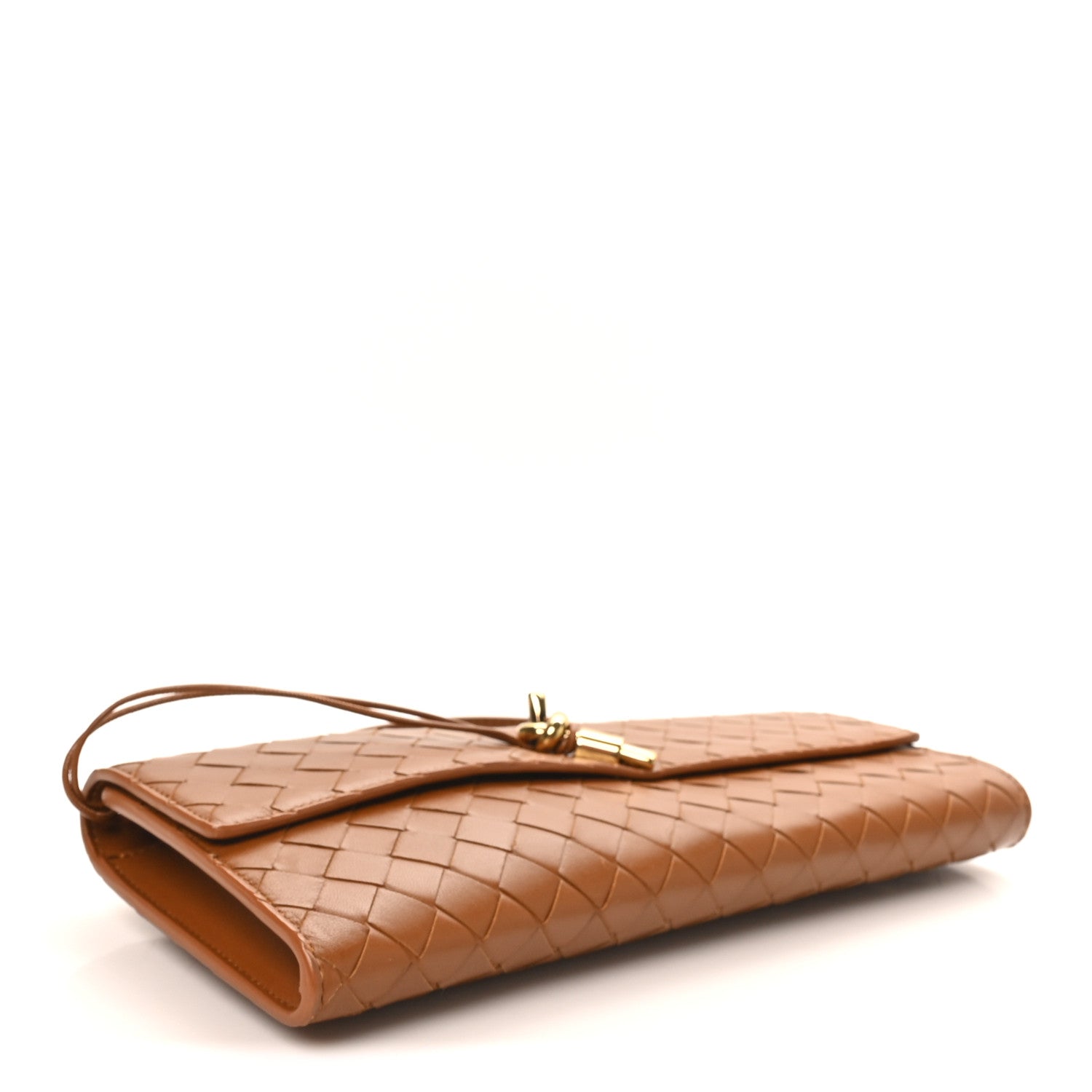 Bottega Veneta Nappa Intrecciato Long Andiamo Top Handle Clutch Cognac 4 of 7