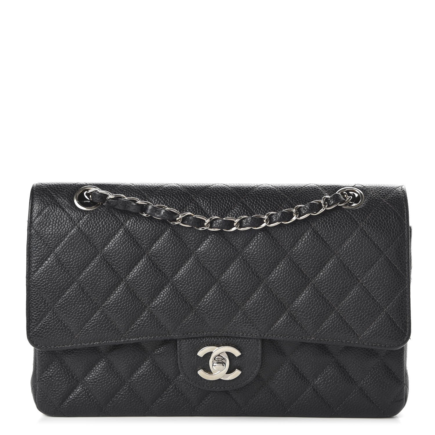 Chanel Caviar Quilted Medium Double Flap Black 1 of 12