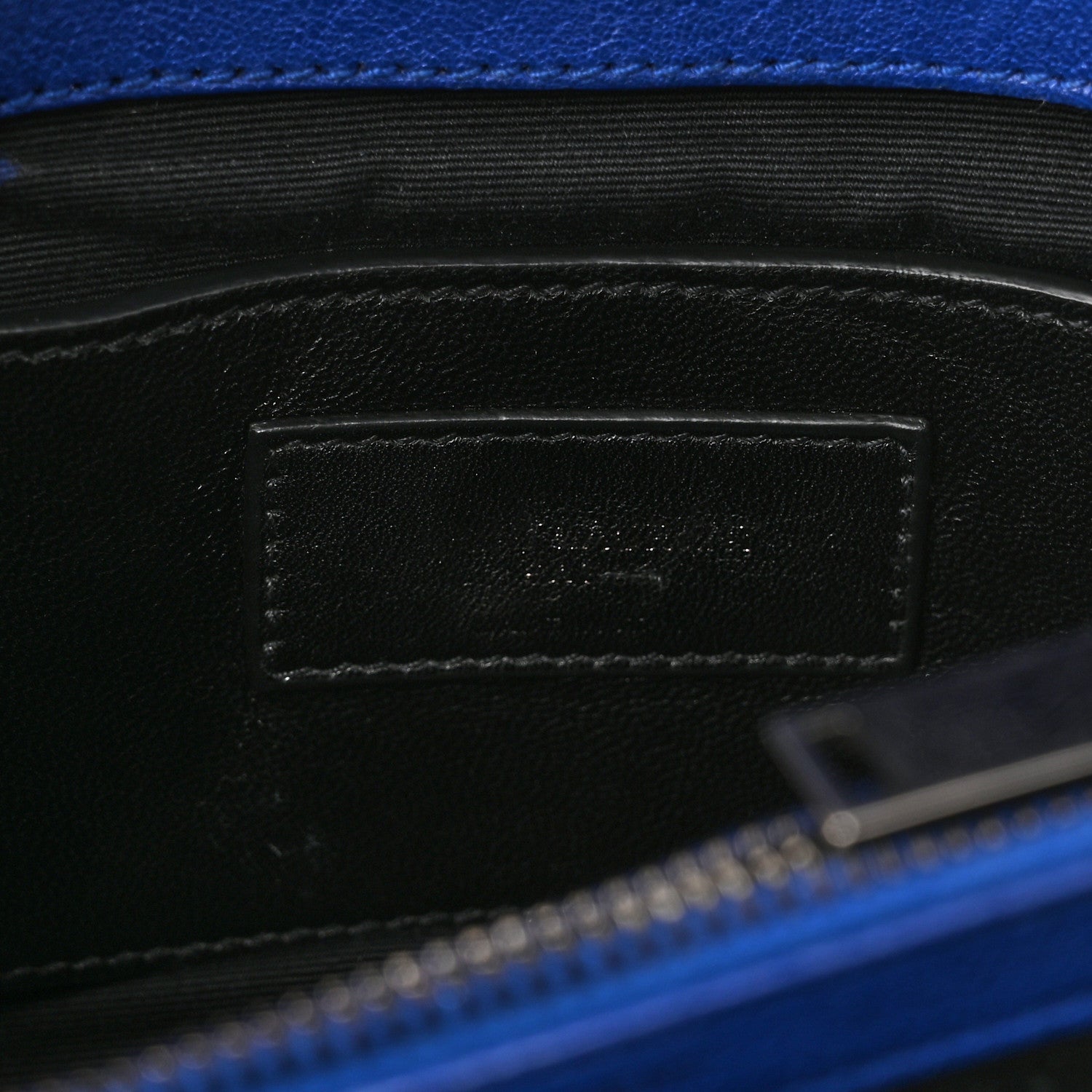 Saint Laurent Sheepskin Matelasse Chevron Monogram Medium College Bag Royal Blue 6 of 10