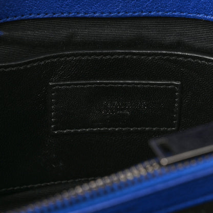 Saint Laurent Sheepskin Matelasse Chevron Monogram Medium College Bag Royal Blue 6 of 10
