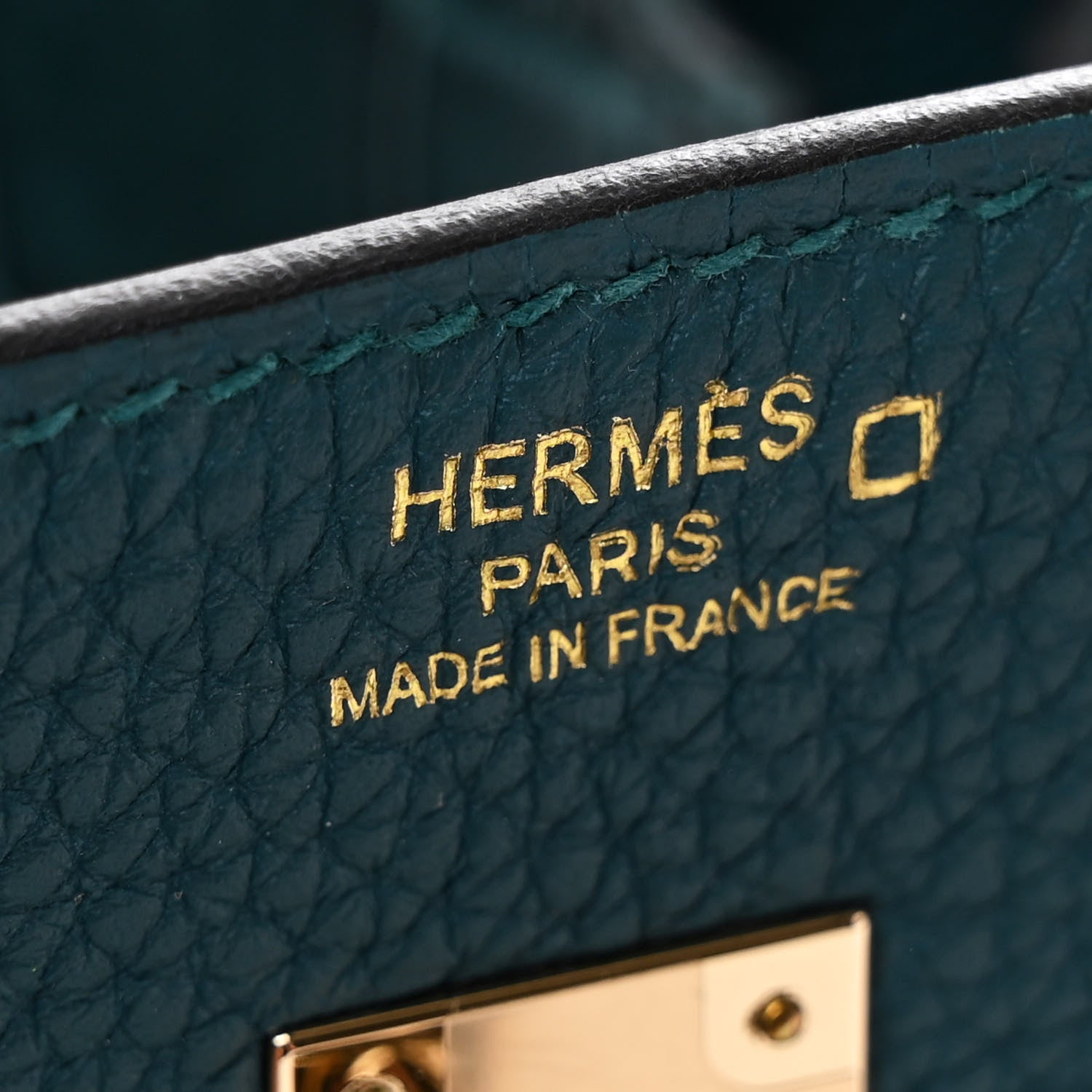 Hermes Togo Matte Alligator Birkin Touch 25 Vert Bosphore 6 of 12