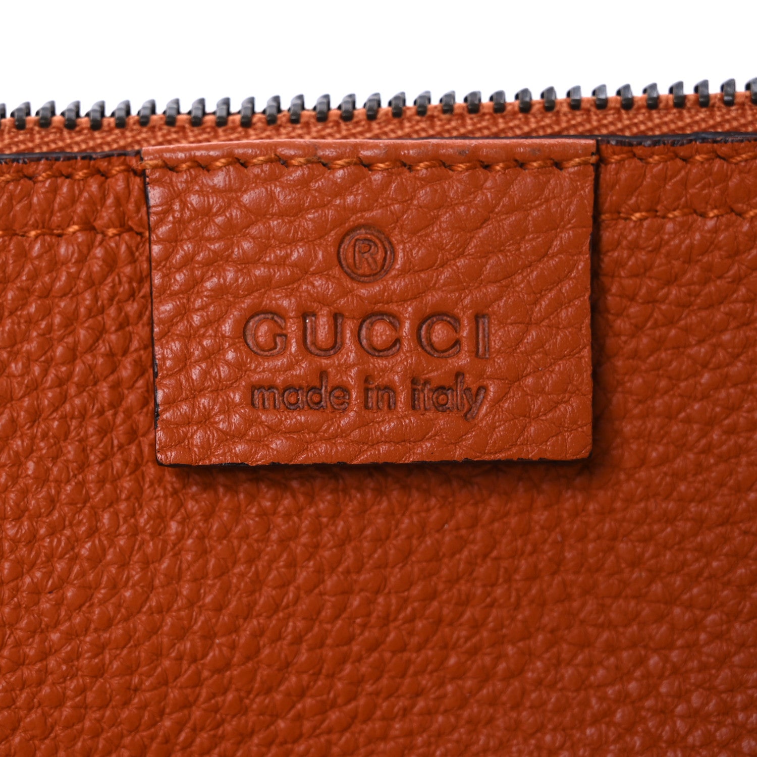Gucci Soft Grained Calfskin Small Jackie Bucket Bag Orange 8 of 17