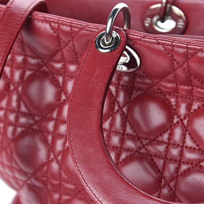 Christian Dior Lambskin Cannage Large Lady Dior Red 12 of 12