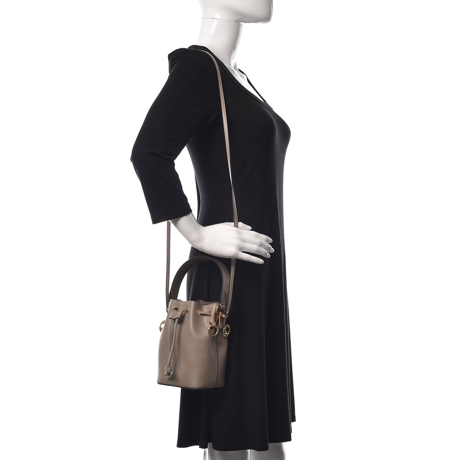 Fendi Vitello Cruise F is Fendi Mini Mon Tresor Bucket Bag Tortora 2 of 14