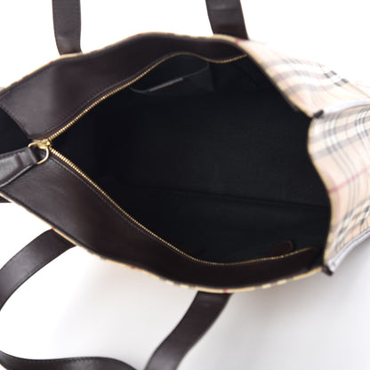 Burberry Haymarket Check Tote Chocolate 7 of 13