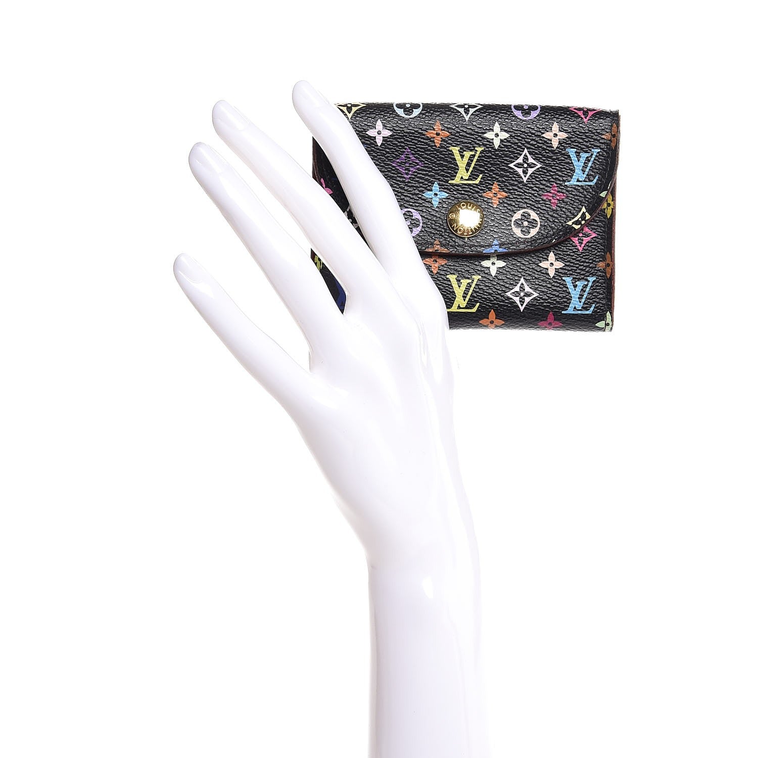 Louis Vuitton Monogram Multicolor Business Card Holder Black Grenade 2 of 8