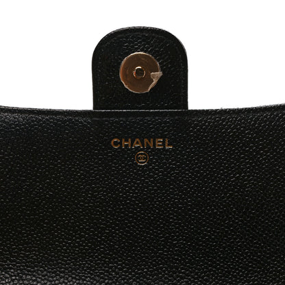 Chanel Caviar Fabric Quilted Foldable Tote With Chain Black Multicolor 9 of 14