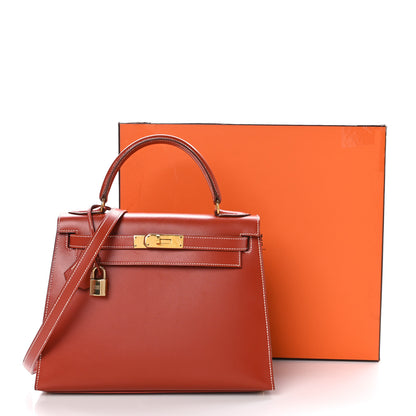 Hermes Box Kelly Sellier 28 Brique 24 of 25