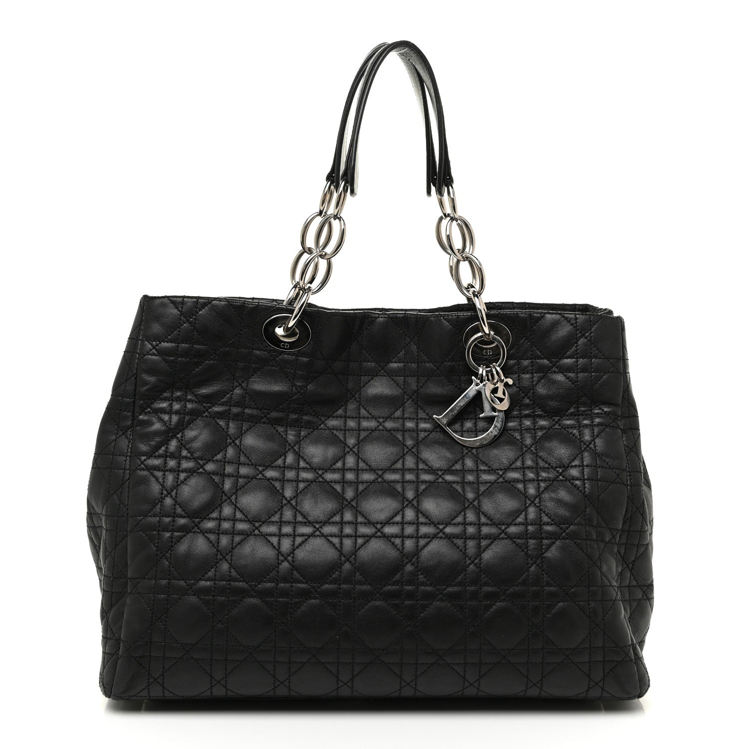 Christian Dior Lambskin Cannage Large Dior Soft Shopping Tote Black 1 of 22