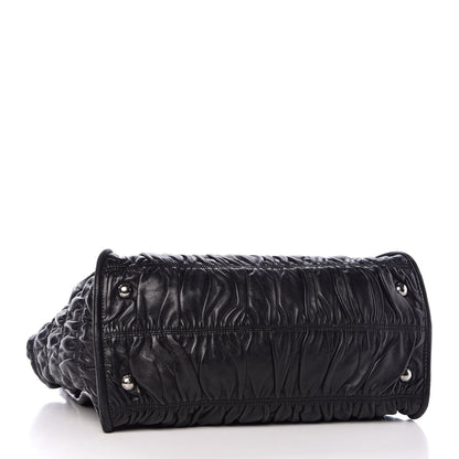 Prada Nappa Gaufre Satchel Black 4 of 11