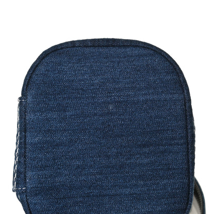 Chanel Denim Quilted Denim Trip Vanity Cosmetic Case Blue 10 of 11