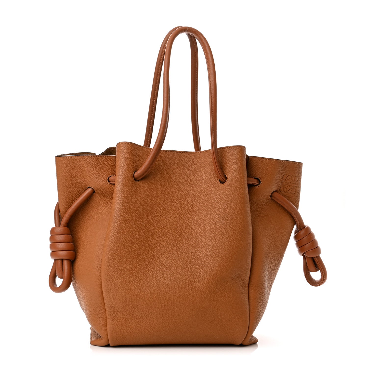 Loewe Calfskin Small Flamenco Knot Bag Caramel 1 of 9